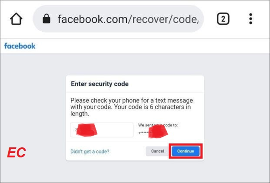facebook Security Code