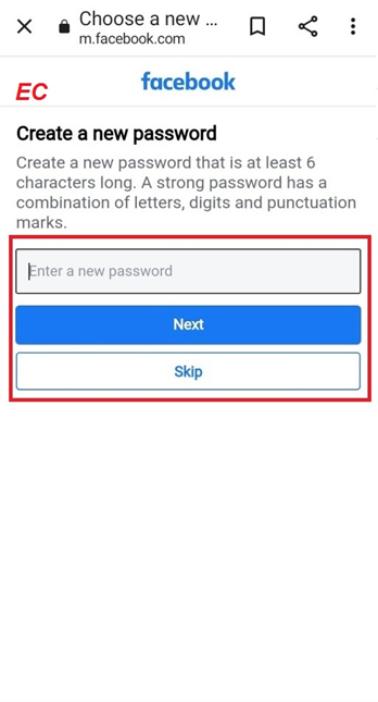 Create Facebook Password