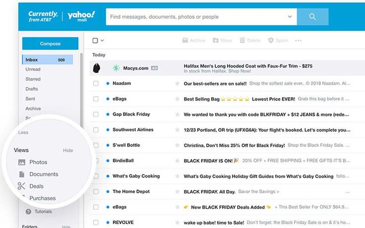 Yahoo Inbox Page
