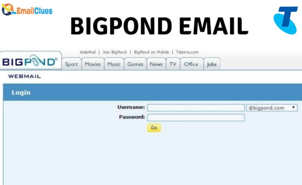 bigpond login page